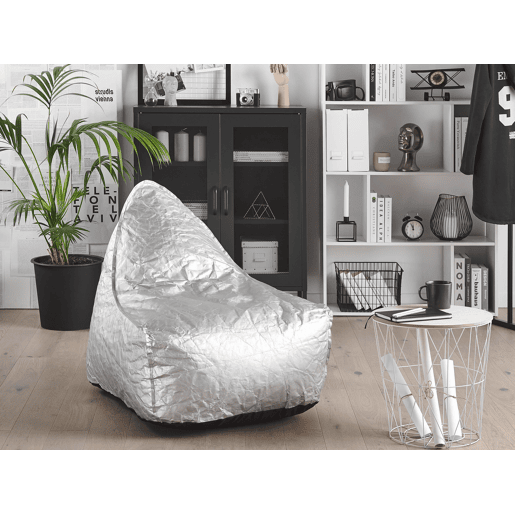 Pufe 200 L DROP 63 cm 75 cm Prateado
