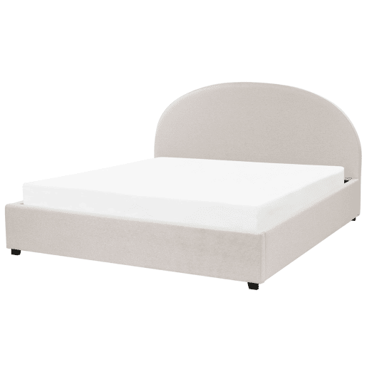 Cama baú Tecido VAUCLUSE 180 x 200 cm Creme claro