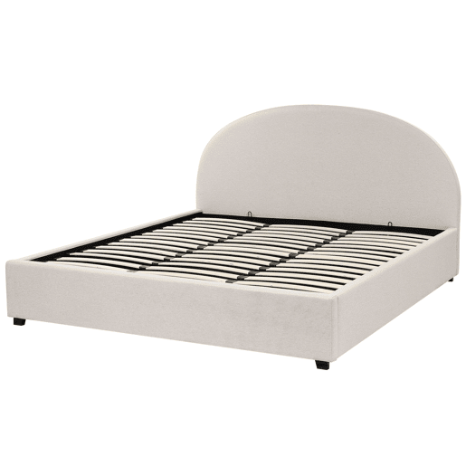 Cama baú Tecido VAUCLUSE 180 x 200 cm Creme claro
