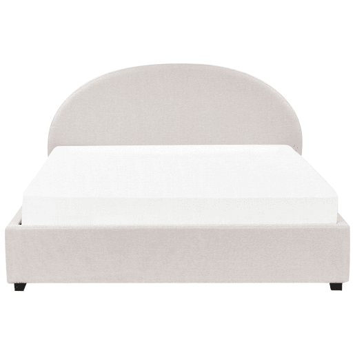 Cama baú Tecido VAUCLUSE 180 x 200 cm Creme claro