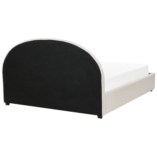 Cama baú Tecido VAUCLUSE 180 x 200 cm Creme claro