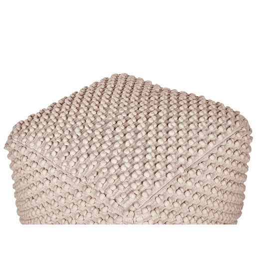 Pufe KINGRI Algodão Taupe 50 cm 50 cm 35 cm