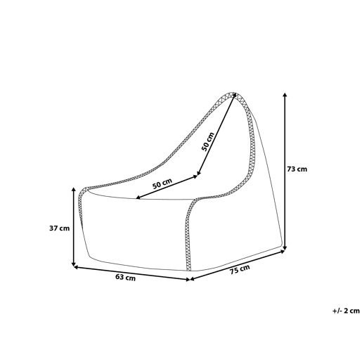 Pufe 200 L DROP LINEN 63 cm 75 cm Cinzento Pufe 200 L DROP LINEN 63 cm 75 cm Cinzento