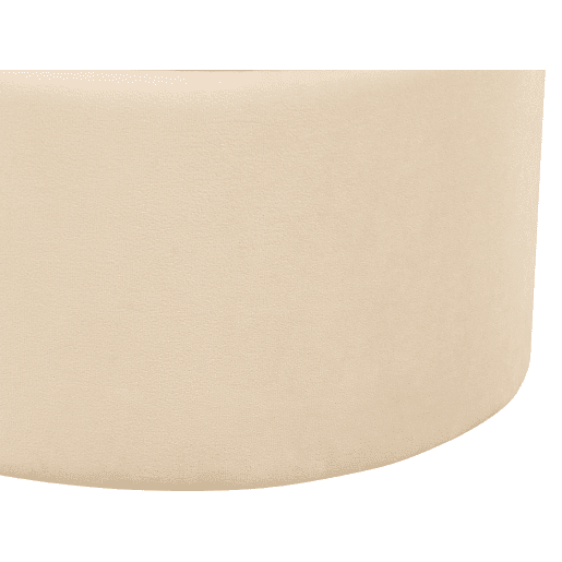 Conjunto de 2 tamboretes com arrumação MEDFORD Veludo Creme 3034 cm 3034 cm 3843 cm