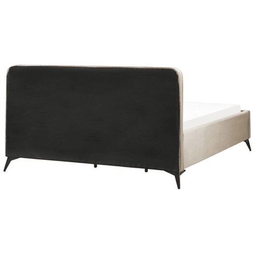 Cama Veludo VALOGNES 180 x 200 cm Taupe