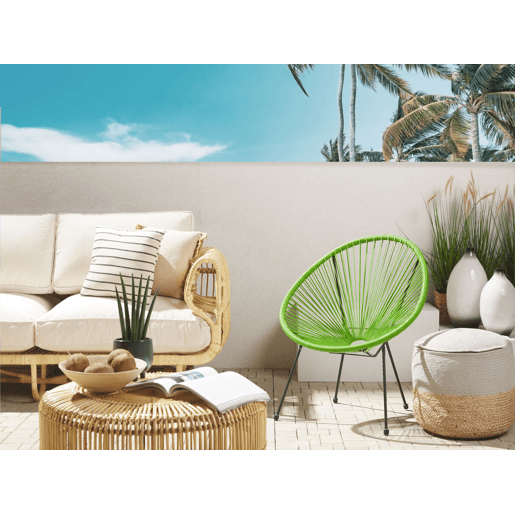 Cadeira de jardim em rattan verde ACAPULCO II