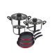 Batería de cocina 5 piezas y sartenes Batería de cocina 5 piezas y sartenes Cromo