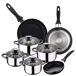 Bateria 8 piezas + 3 sartenes Bateria 8 piezas + 3 sartenes Cromo