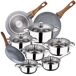 Batería de cocina 12 piezas y sartenes Batería de cocina 12 piezas y sartenes Cromo