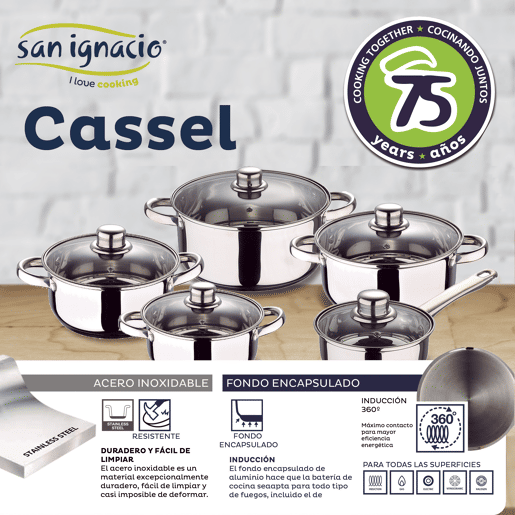 Bateria de cozinha 12 peças Cassel em aço inoxidável com jogo de patch (182024 cm) Daimiel em alumínio forjado Bateria de cozinha 12 peças Cassel em aço inoxidável com jogo de patch (182024 cm) Daimiel em alumínio forjado