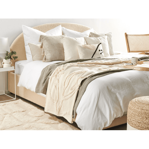 Manta ACACIA Algodão 130 x 160 cm Creme