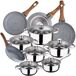Batería de cocina 12 piezas y sartenes Batería de cocina 12 piezas y sartenes Cromo
