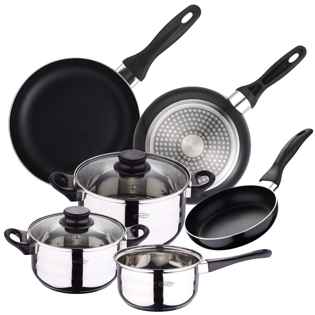 Batería de cocina SIP 5 piezas con set de sartenes