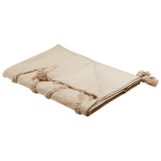 Manta MORBI Algodão 130 x 180 cm Creme Manta MORBI Algodão 130 x 180 cm Creme