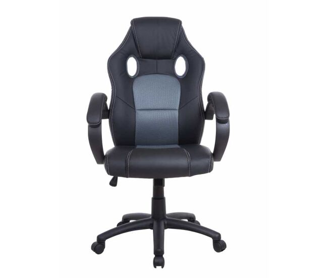 Silla gaming valencia|varios colores|tapizado piel sintética|reclinable (color: gris)