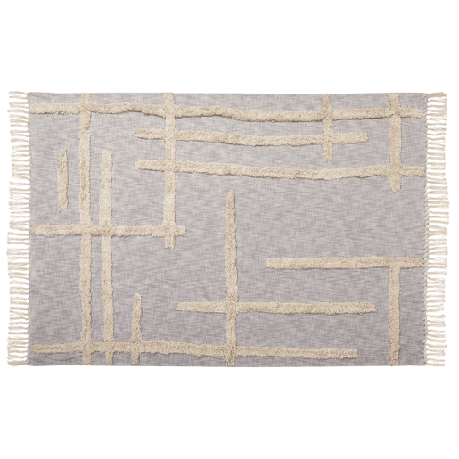 Manta HOSPET Algodão 130 x 180 cm Cinzento Manta HOSPET Algodão 130 x 180 cm Cinzento