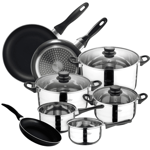 Defina a bateria 8 peças + conjunto 3 panelas 162024 cms