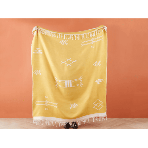 Manta JALKINI 130 x 170 cm Amarelo