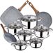 Bateria de cocina 12 piezas con juego de sartenes Bateria de cocina 12 piezas con juego de sartenes Cromo