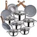 Bateria de cocina 12 piezas + juego de sartenes Bateria de cocina 12 piezas + juego de sartenes Cromo