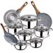 Batería de cocina 12 piezas y sartenes Batería de cocina 12 piezas y sartenes Cromo