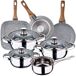Bateria de cocina 7 piezas con juego de sartenes Bateria de cocina 7 piezas con juego de sartenes Cromo