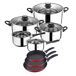 Batería de cocina 8 piezas y sartenes Batería de cocina 8 piezas y sartenes Cromo