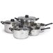Batería de cocina 8 piezas y sartenes Batería de cocina 8 piezas y sartenes Cromo