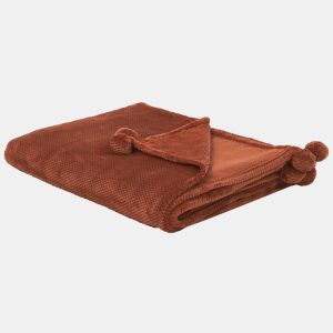 Manta SAITLER 200 x 220 cm Castanho dourado