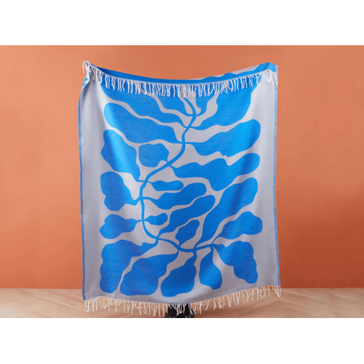 Manta KIHUN Tecido 130 x 170 cm Azul