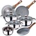 Bateria de cocina 7 piezas + juego de sartenes Bateria de cocina 7 piezas + juego de sartenes Cromo
