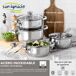 Bateria de cocina 7 piezas Bateria de cocina 7 piezas Cromo