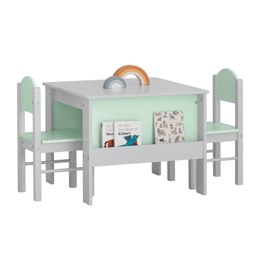 Conjunto de cadeiras de mesa infantil móveis SoBuy KMB88-HG