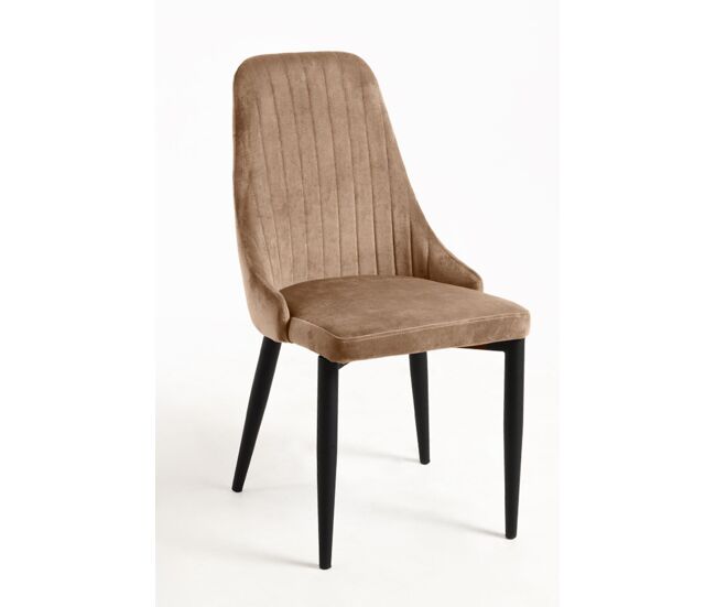 Silla kan terciopelo - marrón claro