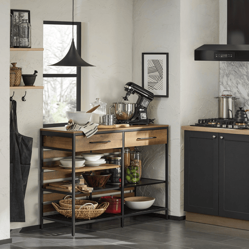 SoBuy Mesa de cozinha com aparador de jantar FSB85-PF