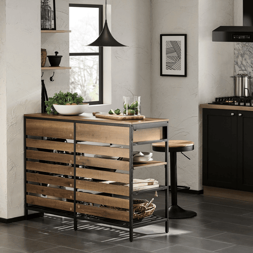 SoBuy Mesa de cozinha com aparador de jantar FSB85-PF