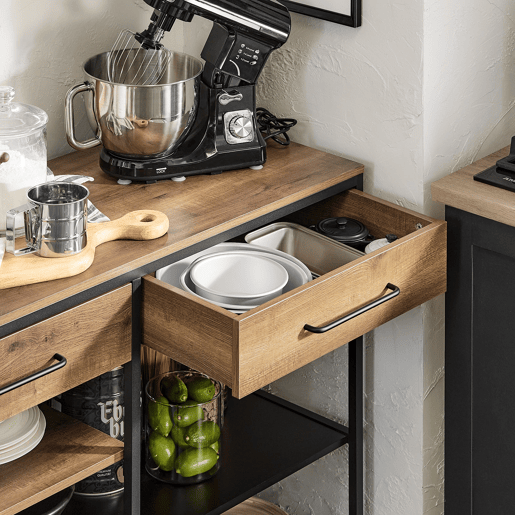SoBuy Mesa de cozinha com aparador de jantar FSB85-PF