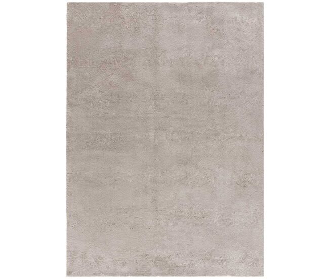 Atticgo alfombra lisa lavable loft en color piedra, 160 x 230 cm