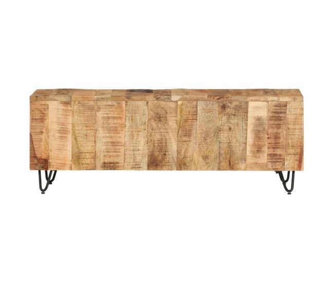 Mueble de tv madera maciza de mango 110x30x40 cm
