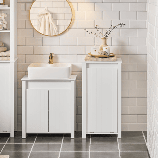 SoBuy BZR100-W Cesto para roupa suja com 1 cesto Branco