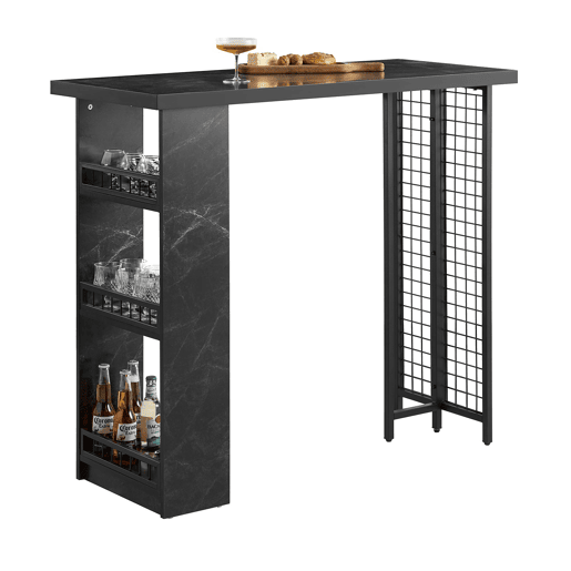 SoBuy Mesa alta de bar com 3 prateleiras FWT100-SCH