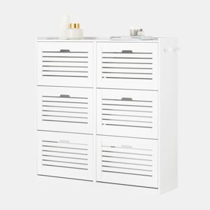 Sapateira com 6 abas e 2 ganchos SoBuy FSR145-W
