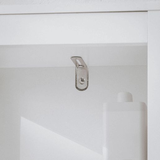 SoBuy BZR123-W Móvel de casa de banho alto com 1 cesto para roupa suja e 2 prateleiras