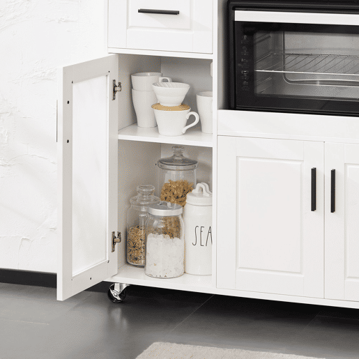SoBuy armário com rodas, armário de cozinha, carrinho de cozinha FSB78-W