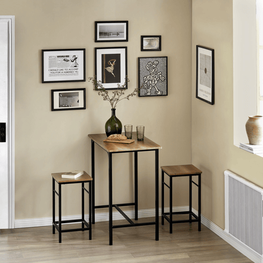 Conjunto de mesa alta com 2 bancos SoBuy OGT10-PF