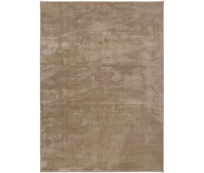 Atticgo alfombra lisa lavable loft en color beige, 140 x 200 cm