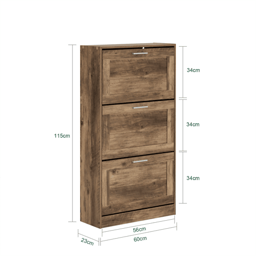 SoBuy Sapateira com 3 abas FSR137-L-F