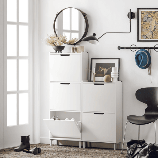 Sapateira Estreita com 3 Abas SoBuy FSR151-H-W
