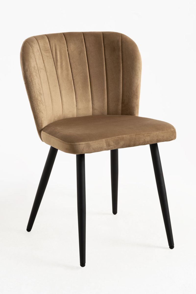 Silla luk terciopelo - marrón claro