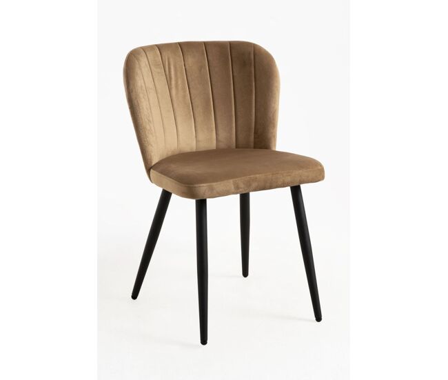 Silla luk terciopelo - marrón claro
